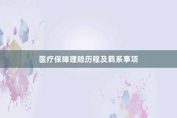 医疗保障理赔历程及羁系事项